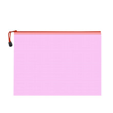Load image into Gallery viewer, Plastic Transparent Mesh Zipper File Bag
