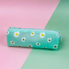 Load image into Gallery viewer, Transparent Tpv Girl Cosmetics Daisy Storage Bag Student Pencil Case
