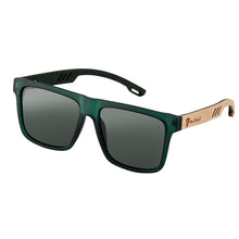 Load image into Gallery viewer, Men's Polarized Sunglasses Square Bamboo Wood Glasses
