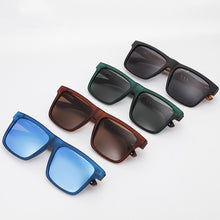 Load image into Gallery viewer, Men's Polarized Sunglasses Square Bamboo Wood Glasses
