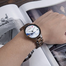 Load image into Gallery viewer, Wooden Watch Young Men's Ethnic Style And Landscape Painting Wooden Quartz Watch
