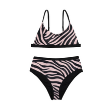 Load image into Gallery viewer, High Waist Split Swimsuit Printed Bikini
