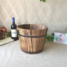 Load image into Gallery viewer, Solid Wood Succulent Plant Pots Carbonized Anticorrosive Wood Flower Box
