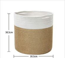 Load image into Gallery viewer, Woven Cotton Rope Flower Basket, Flower Basin Surface And Indoor Flower Basket
