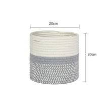 Load image into Gallery viewer, Woven Cotton Rope Flower Basket, Flower Basin Surface And Indoor Flower Basket
