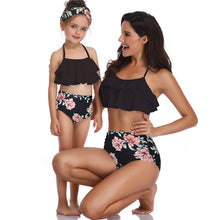 Load image into Gallery viewer, European And American Swimsuits Printed High Waist Bikini Parent-child Swimwear
