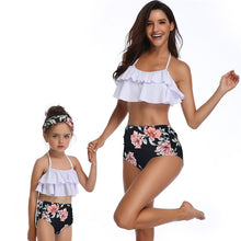 Load image into Gallery viewer, European And American Swimsuits Printed High Waist Bikini Parent-child Swimwear
