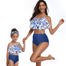 Load image into Gallery viewer, European And American Swimsuits Printed High Waist Bikini Parent-child Swimwear

