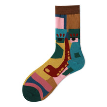 Load image into Gallery viewer, Socks Female Mid-tube Color Matching Personality Cotton Socks Hip Hop
