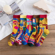 Load image into Gallery viewer, Socks Female Mid-tube Color Matching Personality Cotton Socks Hip Hop

