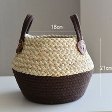 Load image into Gallery viewer, Crafts Seaweed Decoration Straw Bag Flower Pot Container Home Furnishing
