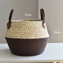 Load image into Gallery viewer, Crafts Seaweed Decoration Straw Bag Flower Pot Container Home Furnishing
