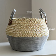 Load image into Gallery viewer, Crafts Seaweed Decoration Straw Bag Flower Pot Container Home Furnishing
