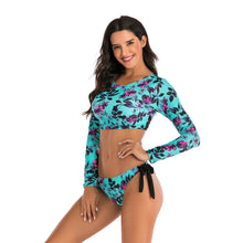 Load image into Gallery viewer, European And American Split Long-sleeved Diving Surfing Suit Swimsuit
