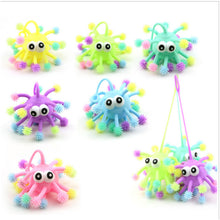 Load image into Gallery viewer, Glow Flash Ball Kids Toy Decompression Anti Stress In The Dark Light Glowing Toys LED Stars Shine Puffer ball Hedgehog Funny Toy
