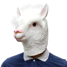 Load image into Gallery viewer, Halloween White Mask Party Supplies Animal Latex Mask
