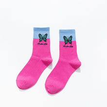 Load image into Gallery viewer, Butterfly Color Matching Socks, Tube Socks, Autumn And Winter Cotton Socks, Korean Style Socks, Student Stockings
