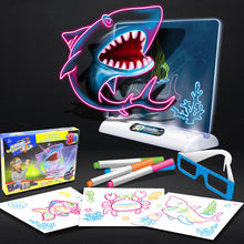 Load image into Gallery viewer, Magic 3D Drawing Board LED Light Effects Puzzle Drawing Pad Kids Painting Educational Toys Children Grow Playmates Creative Gift
