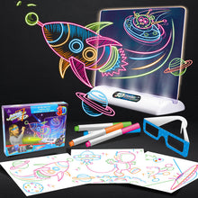 Load image into Gallery viewer, Magic 3D Drawing Board LED Light Effects Puzzle Drawing Pad Kids Painting Educational Toys Children Grow Playmates Creative Gift
