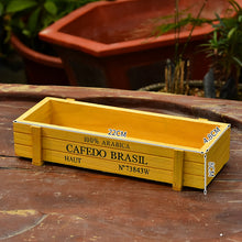Load image into Gallery viewer, Grocery Desktop Distressed Long Strip Wooden Storage Box Succulent Potted Letter Box Flower Device
