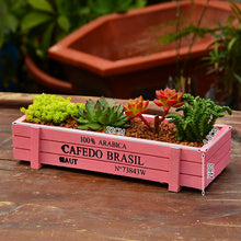 Load image into Gallery viewer, Grocery Desktop Distressed Long Strip Wooden Storage Box Succulent Potted Letter Box Flower Device
