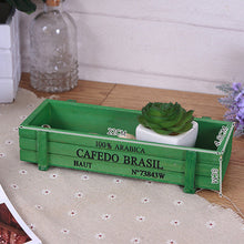 Load image into Gallery viewer, Grocery Desktop Distressed Long Strip Wooden Storage Box Succulent Potted Letter Box Flower Device
