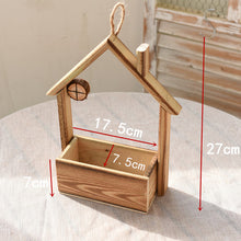 Load image into Gallery viewer, European Style Wooden Hanging Pot Wall Decoration Creative Wall Hanging Flower Pot Flower Basket Home Living Room Wall Decoration Wall Hanging Flower Pot
