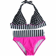 Load image into Gallery viewer, Polka Dot Print Fashion Bikini Women's Split Swimsuit
