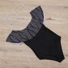 Load image into Gallery viewer, One-piece Swimsuit With Ruffled One-shoulder Print
