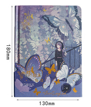 Load image into Gallery viewer, Butterfly Series Color Page Notebook Student's Diary A5 Creative Beautiful Hardcover Notebook
