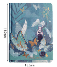 Load image into Gallery viewer, Butterfly Series Color Page Notebook Student's Diary A5 Creative Beautiful Hardcover Notebook
