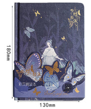 Load image into Gallery viewer, Butterfly Series Color Page Notebook Student's Diary A5 Creative Beautiful Hardcover Notebook
