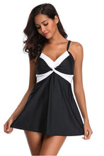 Load image into Gallery viewer, Cross-Border Large Size Split Swimsuit Skirt-Style Flat Angle Plus Fertilizer To Increase European And American Foreign Trade Swimwear Fat Lady Conservatively Cover Belly And Look Thin
