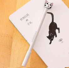 Load image into Gallery viewer, Cartoon Cheese Cat Gel Pen Emoticon Cat Water-Based Pen Middle School Student Pen
