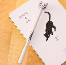 Load image into Gallery viewer, Cartoon Cheese Cat Gel Pen Emoticon Cat Water-Based Pen Middle School Student Pen
