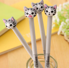 Load image into Gallery viewer, Cartoon Cheese Cat Gel Pen Emoticon Cat Water-Based Pen Middle School Student Pen
