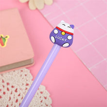 Load image into Gallery viewer, Cartoon Cat Gel Pen, Cute Student Stationery Pen
