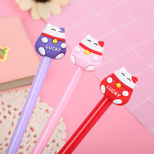 Load image into Gallery viewer, Cartoon Cat Gel Pen, Cute Student Stationery Pen

