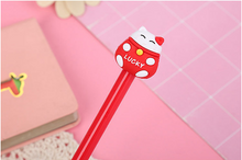 Load image into Gallery viewer, Cartoon Cat Gel Pen, Cute Student Stationery Pen
