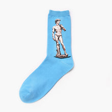 Load image into Gallery viewer, Moxiao factory direct selling Qiudong men''s socks new personality literature retro world famous painting men''s socks oil painting men''s socks
