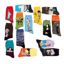 Load image into Gallery viewer, Moxiao factory direct selling Qiudong men''s socks new personality literature retro world famous painting men''s socks oil painting men''s socks
