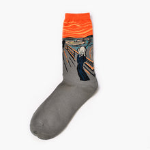 Load image into Gallery viewer, Moxiao factory direct selling Qiudong men''s socks new personality literature retro world famous painting men''s socks oil painting men''s socks
