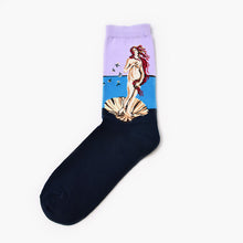 Load image into Gallery viewer, Moxiao factory direct selling Qiudong men''s socks new personality literature retro world famous painting men''s socks oil painting men''s socks
