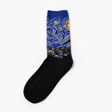 Load image into Gallery viewer, Moxiao factory direct selling Qiudong men''s socks new personality literature retro world famous painting men''s socks oil painting men''s socks
