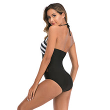 Load image into Gallery viewer, 20 European And American Cross-Border Sexy One-Piece Mesh Stitching Swimsuits Amazon New Manufacturers Wholesale Plus Size Swimwear
