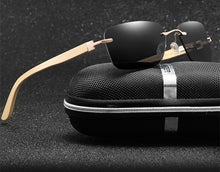 Load image into Gallery viewer, New Style Bamboo Foot Sunglasses Square Frameless Sunglasses Spring Hinge Sunglasses Glasses 15028
