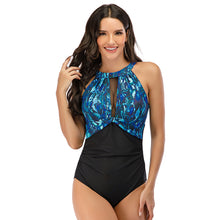 Load image into Gallery viewer, Backless Sexy Swimsuit Floral Halter One-piece
