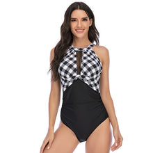 Load image into Gallery viewer, Backless Sexy Swimsuit Floral Halter One-piece
