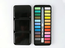 Load image into Gallery viewer, Solid Watercolor Paint Set Tin Box, Painting And Art Supplies
