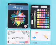 Load image into Gallery viewer, Solid Watercolor Paint Set Tin Box, Painting And Art Supplies
